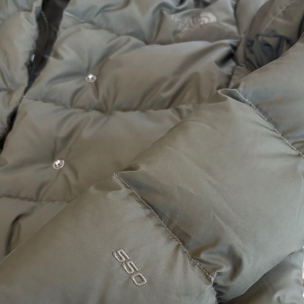 The North Face Dark Olive Crop Down Jacket - Picture 4 of 6